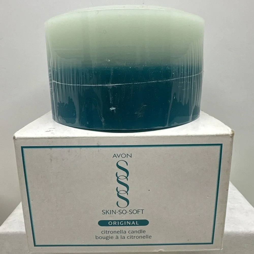 Avon Candle Skin So Soft Large Citronella New Sealed 3x5